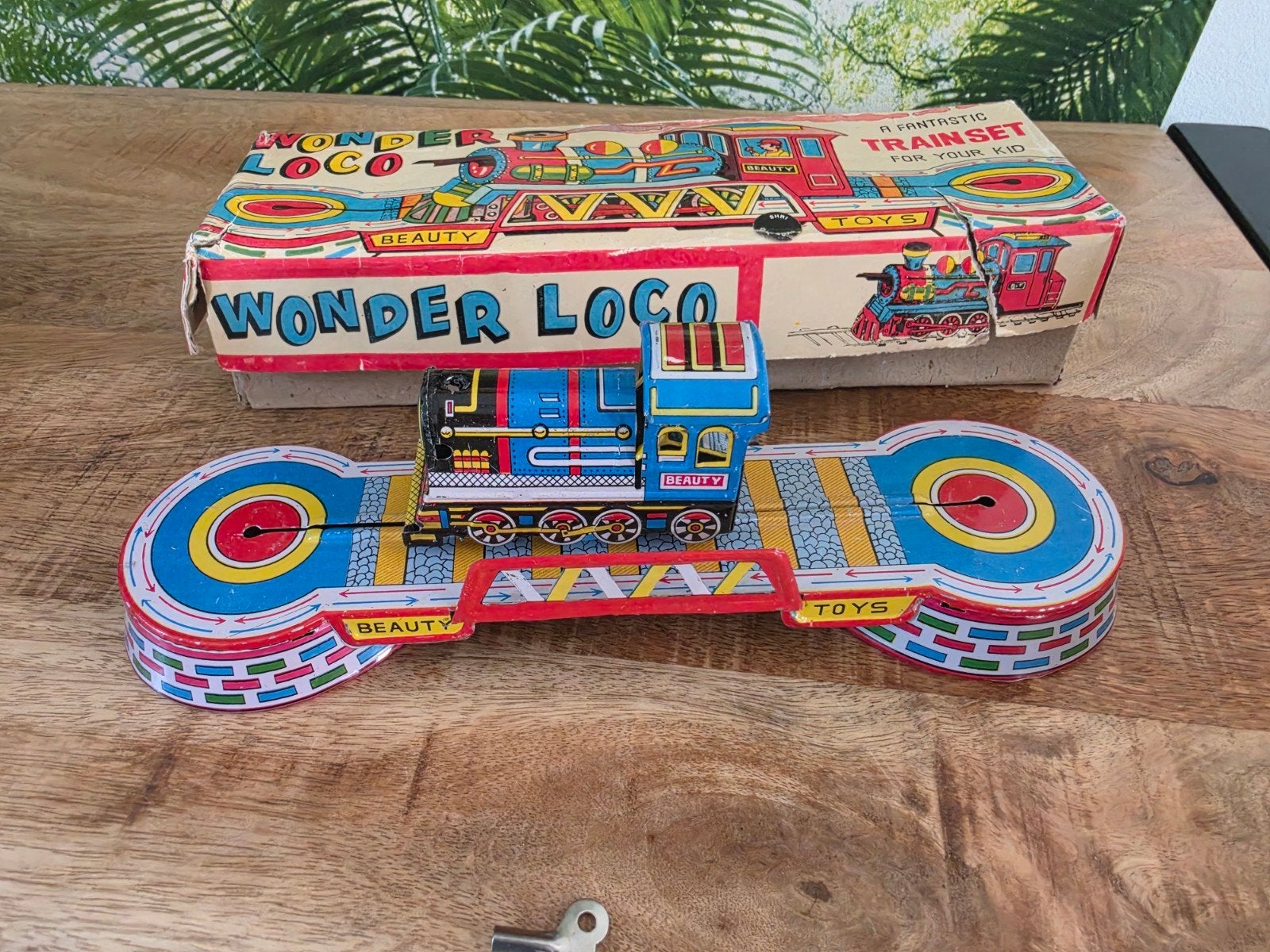 Vintage Wonder Loco Blikken Trein - Beauty Toys (1960s), Antiek en Kunst, Ophalen of Verzenden