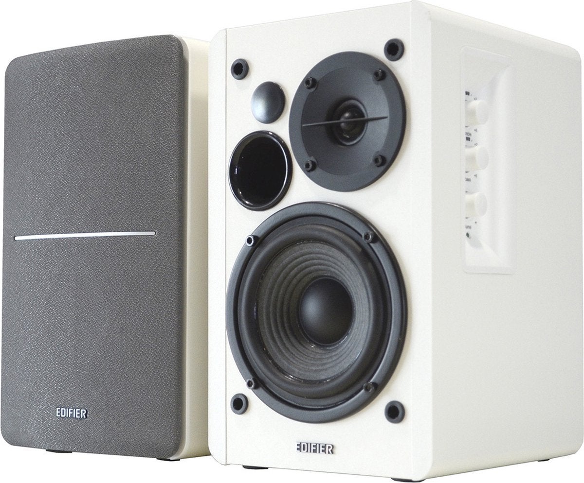 Edifier R1280T Boekenplank Speakers - Wit, Afstandsbediening, Ophalen, Zo goed als nieuw, Boekenplank luidspreker