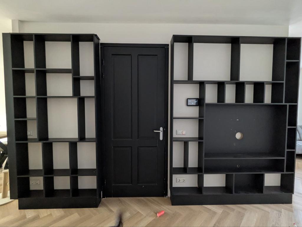 Zwarte kast, Huis en Inrichting, Kasten | Televisiemeubels, Ophalen, 25 tot 50 cm