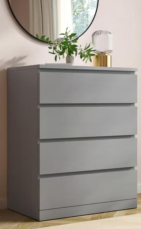 NIEUW! IKEA MALM Ladekast 4 lades grijs gelazuurd 80x100 cm, Huis en Inrichting, Kasten | Ladekasten, 100 tot 150 cm, Nieuw, 3 of 4 laden
