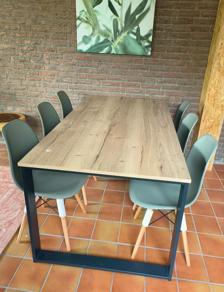Showmodel eettafel Arnhem 160*90 UITVERKOOP van €549,-, Huis en Inrichting, Tafels | Eettafels, Nieuw, 150 tot 200 cm, Rechthoekig