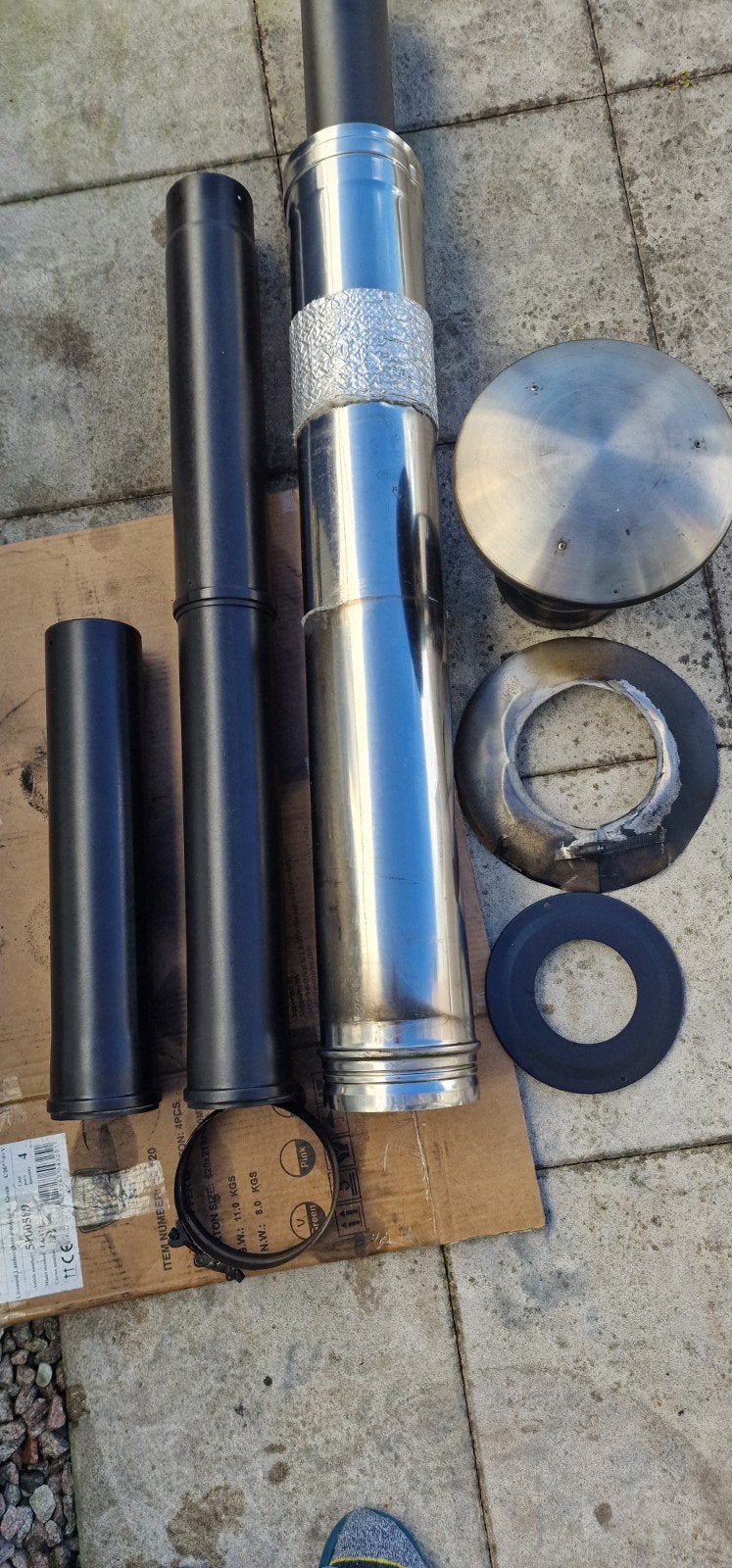 Complete set Kwaliteits Pelletkachel Rookkanaal dubbelwandig, Ophalen, Gebruikt, Overige brandstoffen, Pelletkachel
