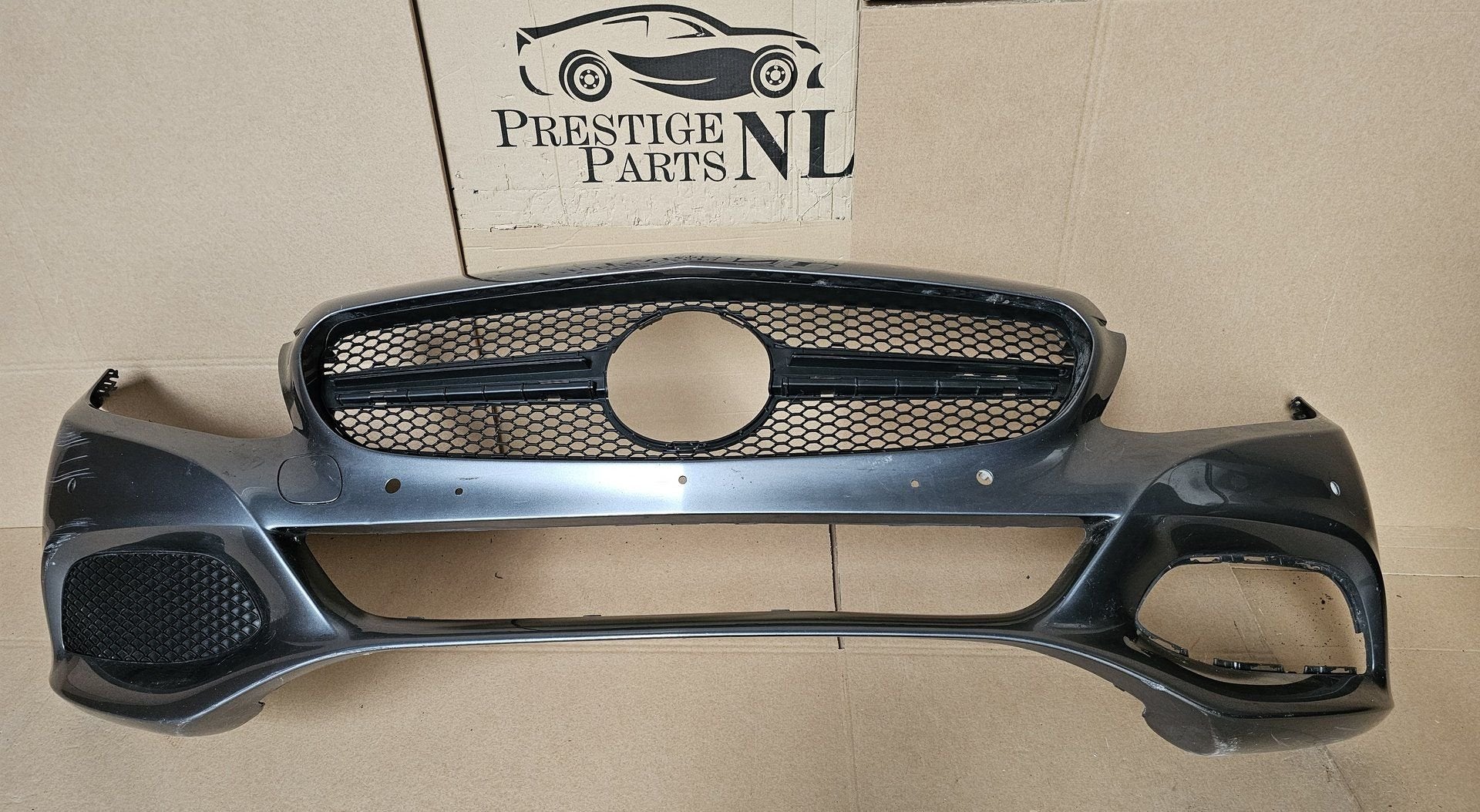 Voorbumper Mercedes C Klasse W205 Origineel Bumper 2012-2019, Gebruikt, -, Voor, Ophalen of Verzenden