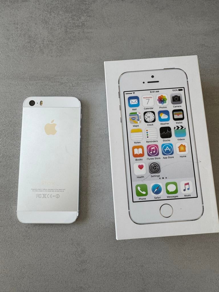 Apple iPhone 5 16GB Zilver met doos, Telecommunicatie, Mobiele telefoons | Apple iPhone, Ophalen, Gebruikt, 16 GB, IPhone 5
