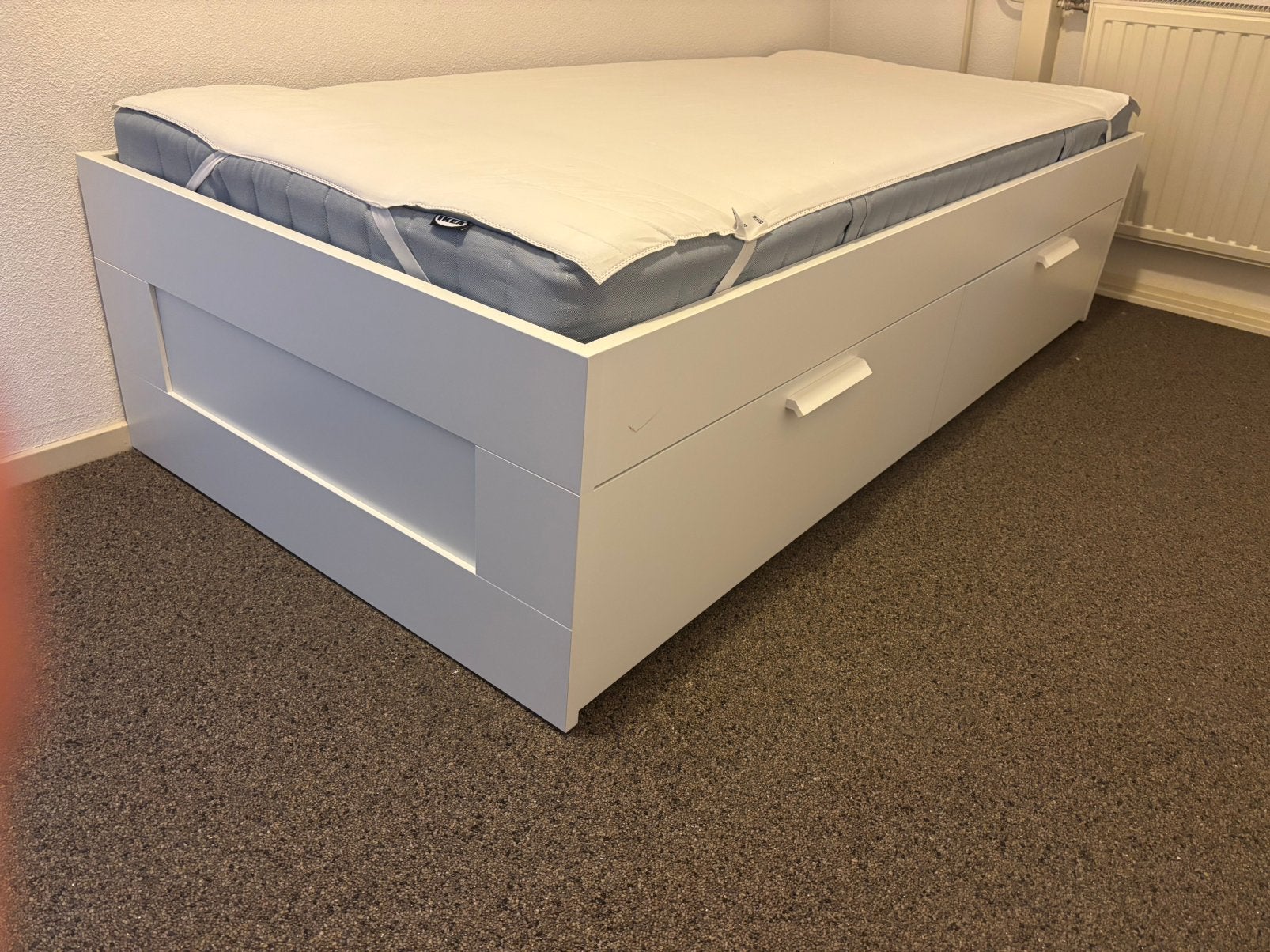 Ikea Brimnes Bed with storage 90x200, Ophalen, Zo goed als nieuw, 200 cm of meer, 75 tot 100 cm