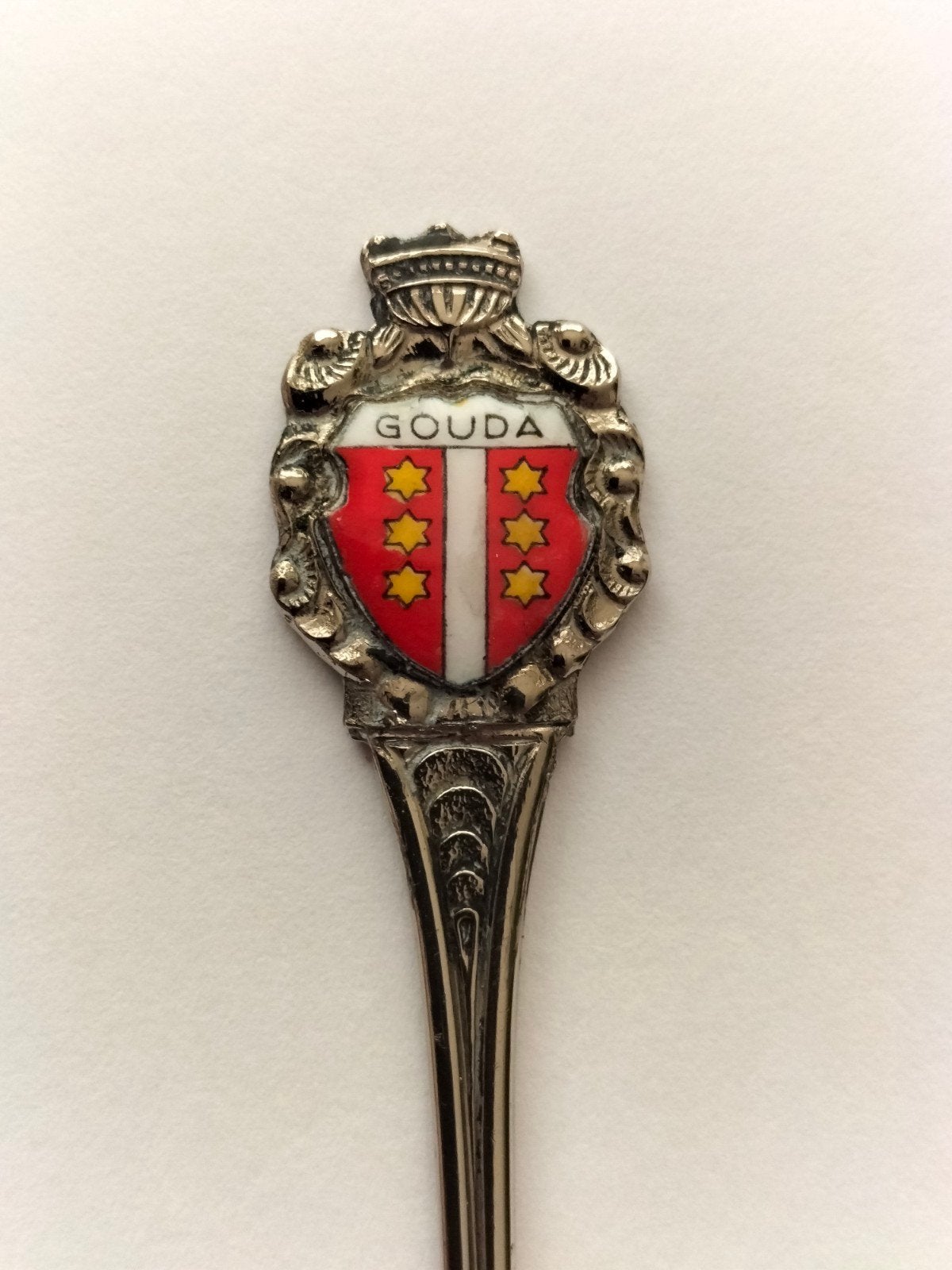 Lepeltje Gouda wapen verzilverd, Ophalen of Verzenden