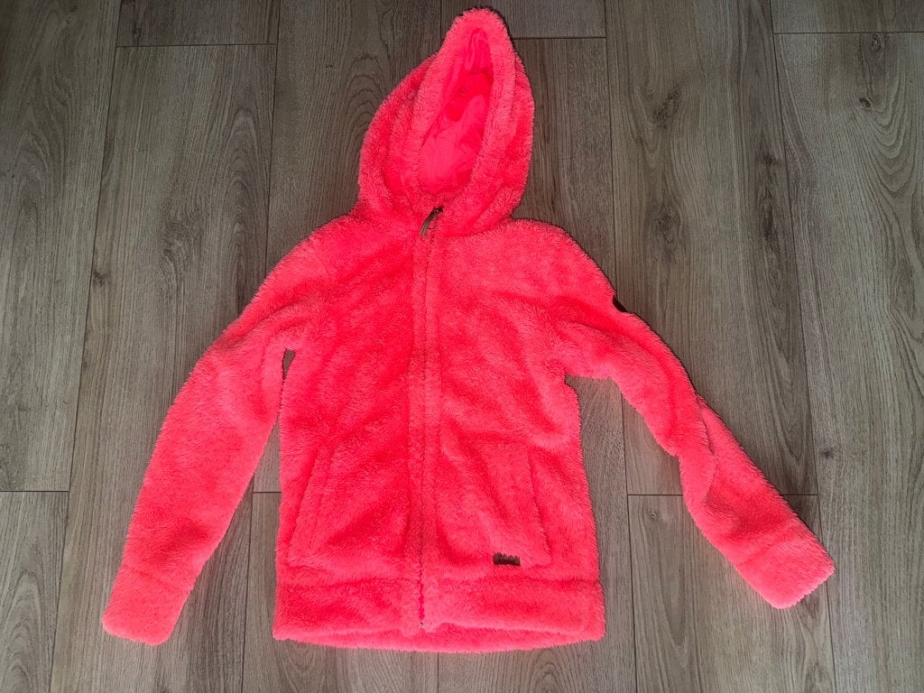 Protest 164 vest jas pluche fluffy 164 roze knalroze, Protest, Zo goed als nieuw, Jas, Verzenden