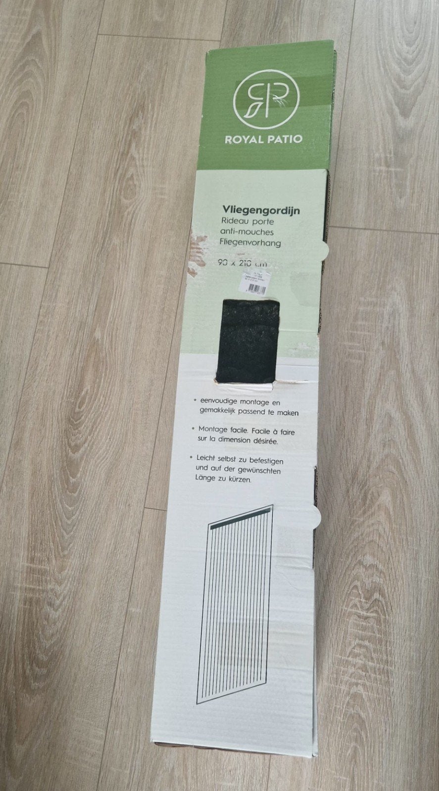 Royal Patio Vliegengordijn 90x210 cm Hor Zwart deur hordeur, 80 tot 100 cm, Hordeur, Ophalen of Verzenden, Zo goed als nieuw