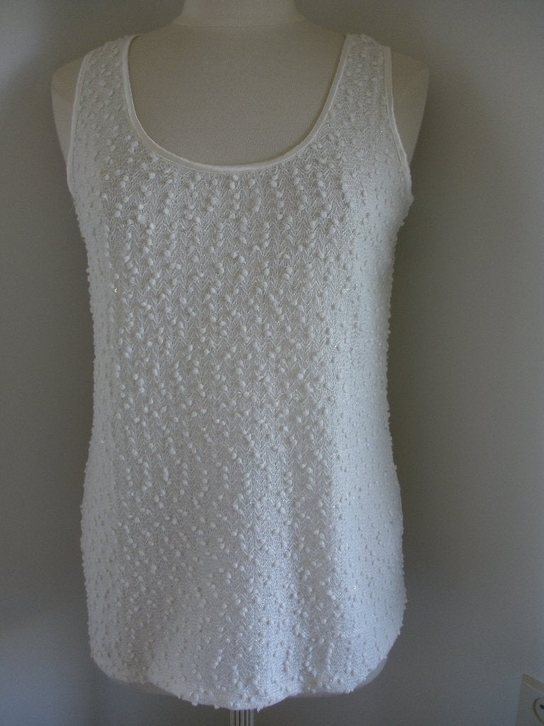 ESPRIT top beige met bolletjes en strass maat L - nieuw -, Kleding | Dames, Tops, Maat 38/40 (M), Beige, Nieuw, Ophalen of Verzenden