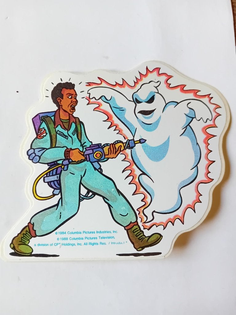 Sticker Winston Zeddemore uit The Real Ghostbusters 1988, Verzamelen, Ophalen of Verzenden, Zo goed als nieuw, Bedrijf of Vereniging