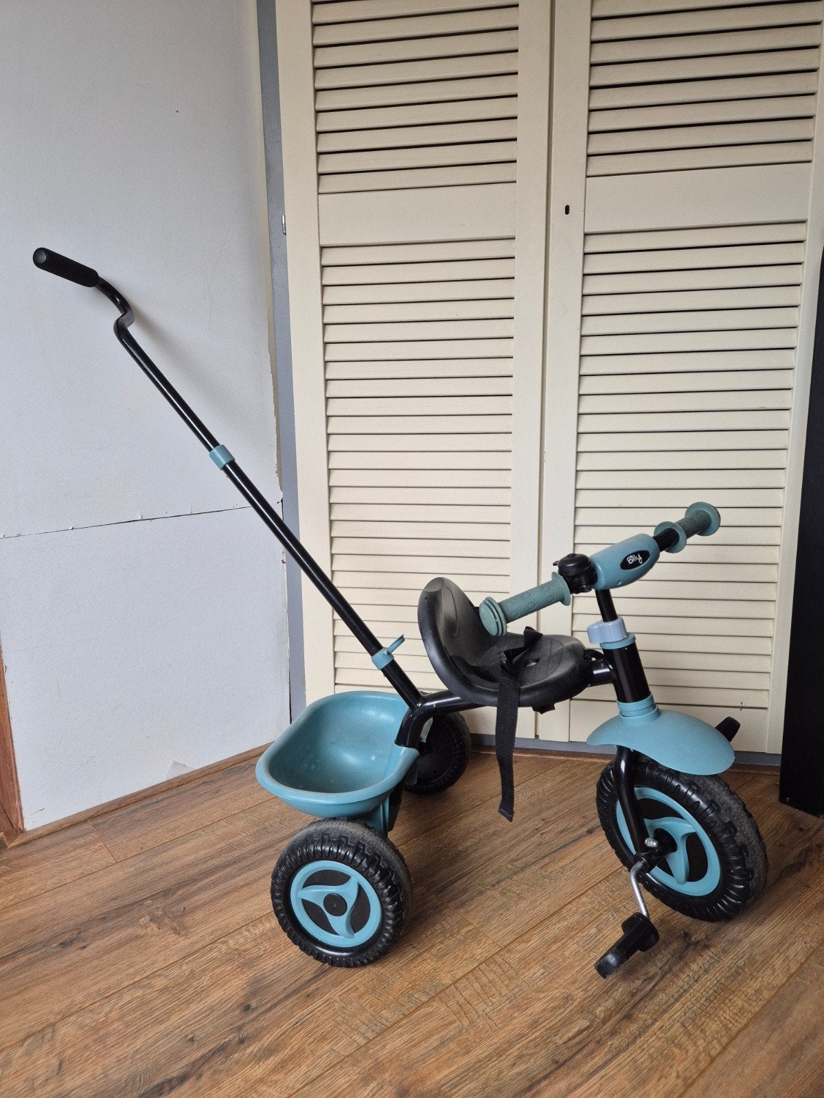 Billy driewieler Berry blauwgrijs met opbergbakje, Fietsen en Brommers, Terugtraprem, Zo goed als nieuw, Duwstang, Ophalen