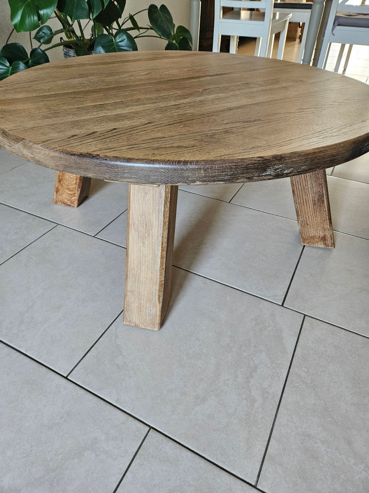 Mooie robuuste eiken salontafel, Huis en Inrichting, Tafels | Salontafels, Ophalen, Gebruikt, 100 tot 150 cm, 50 tot 100 cm