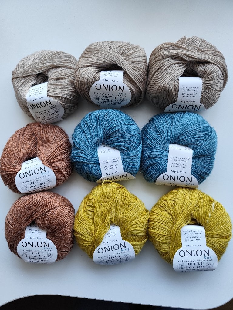 T.k. 9 nieuwe bollen Onion Nettle Sock Yarn, Ophalen of Verzenden, Nieuw, Breien of Haken, Wol of Garen