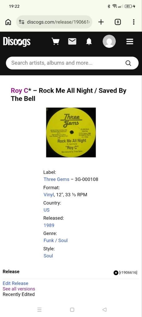 Roy c GEZOCHT, Cd's en Dvd's, Vinyl Singles, Ophalen of Verzenden, Zo goed als nieuw, 12 inch