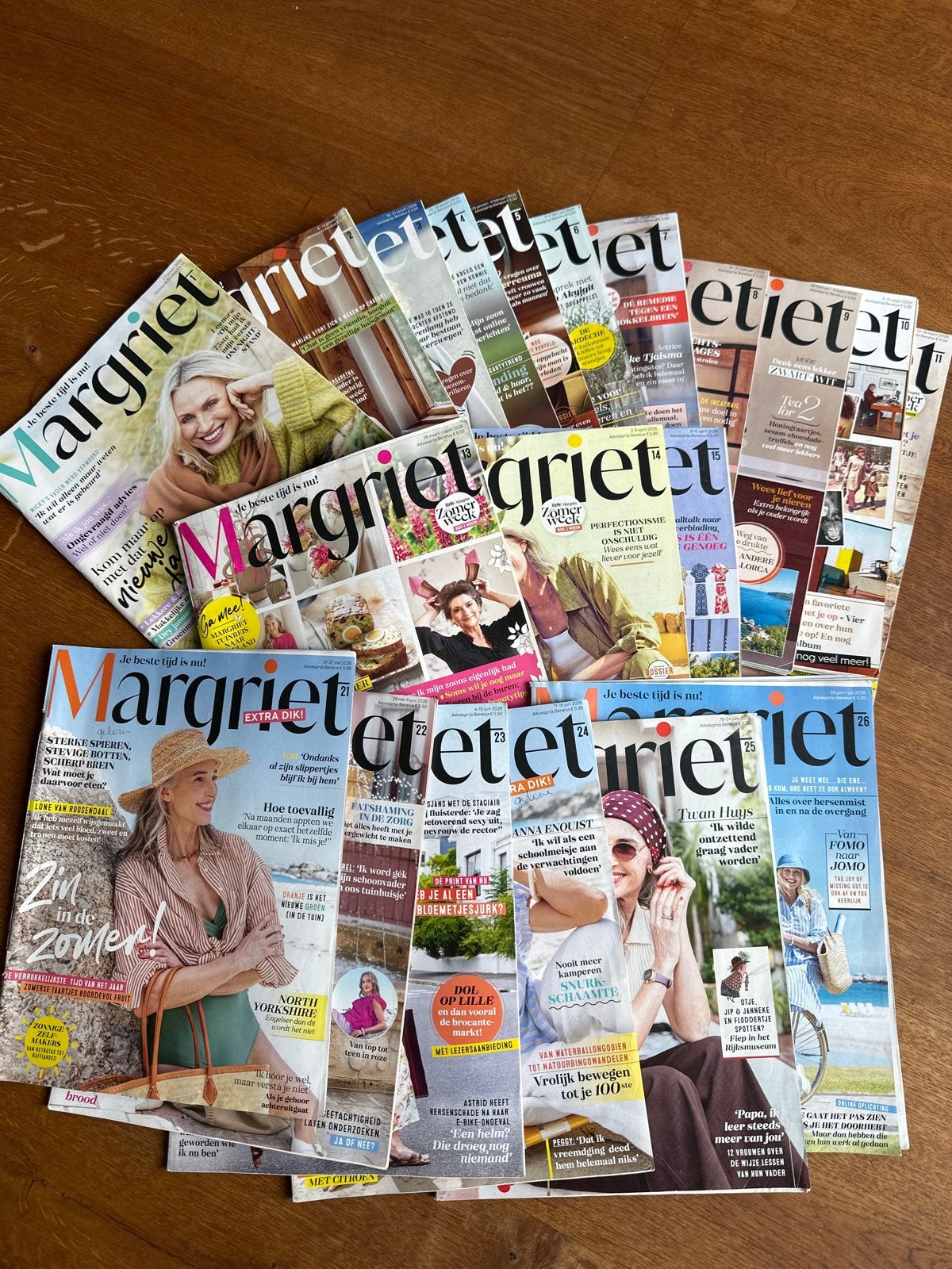 20 Margriet tijdschriften - 2026, Ophalen of Verzenden, Gelezen, Damesbladen