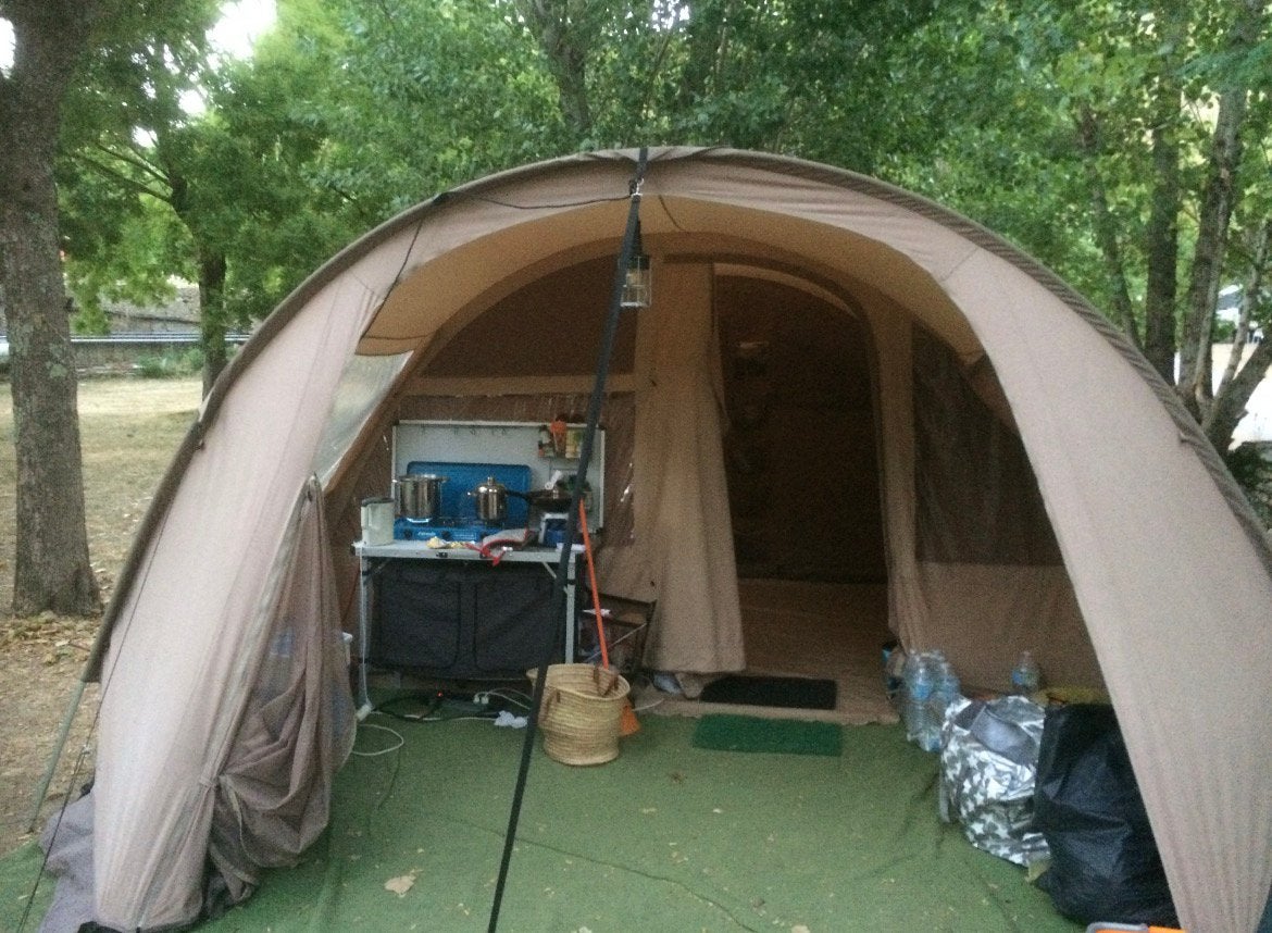 Tunneltent Bardani villagrande 400, Caravans en Kamperen, Tenten, Ophalen, Zo goed als nieuw