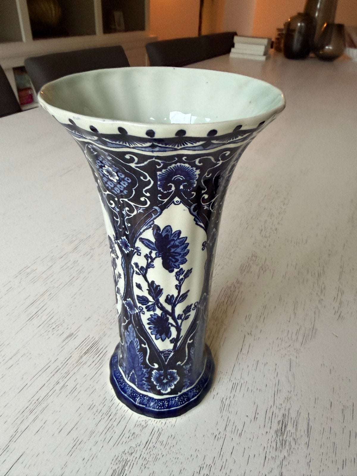 Antieke Boch Delfts Blauwe Vaas - Royal Sphinx Holland, Ophalen of Verzenden