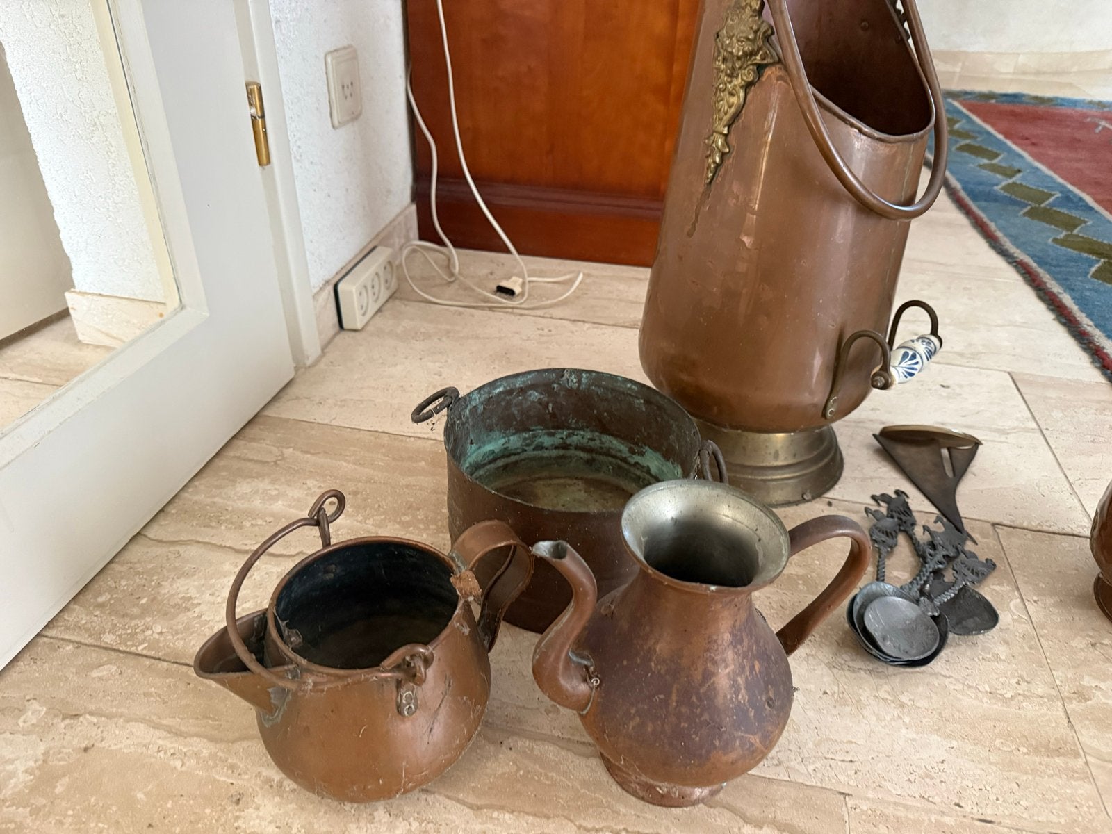 Antieke Koperen Collectie: Kolenemmers, Kannen en Meer, Antiek en Kunst, Ophalen of Verzenden, Koper