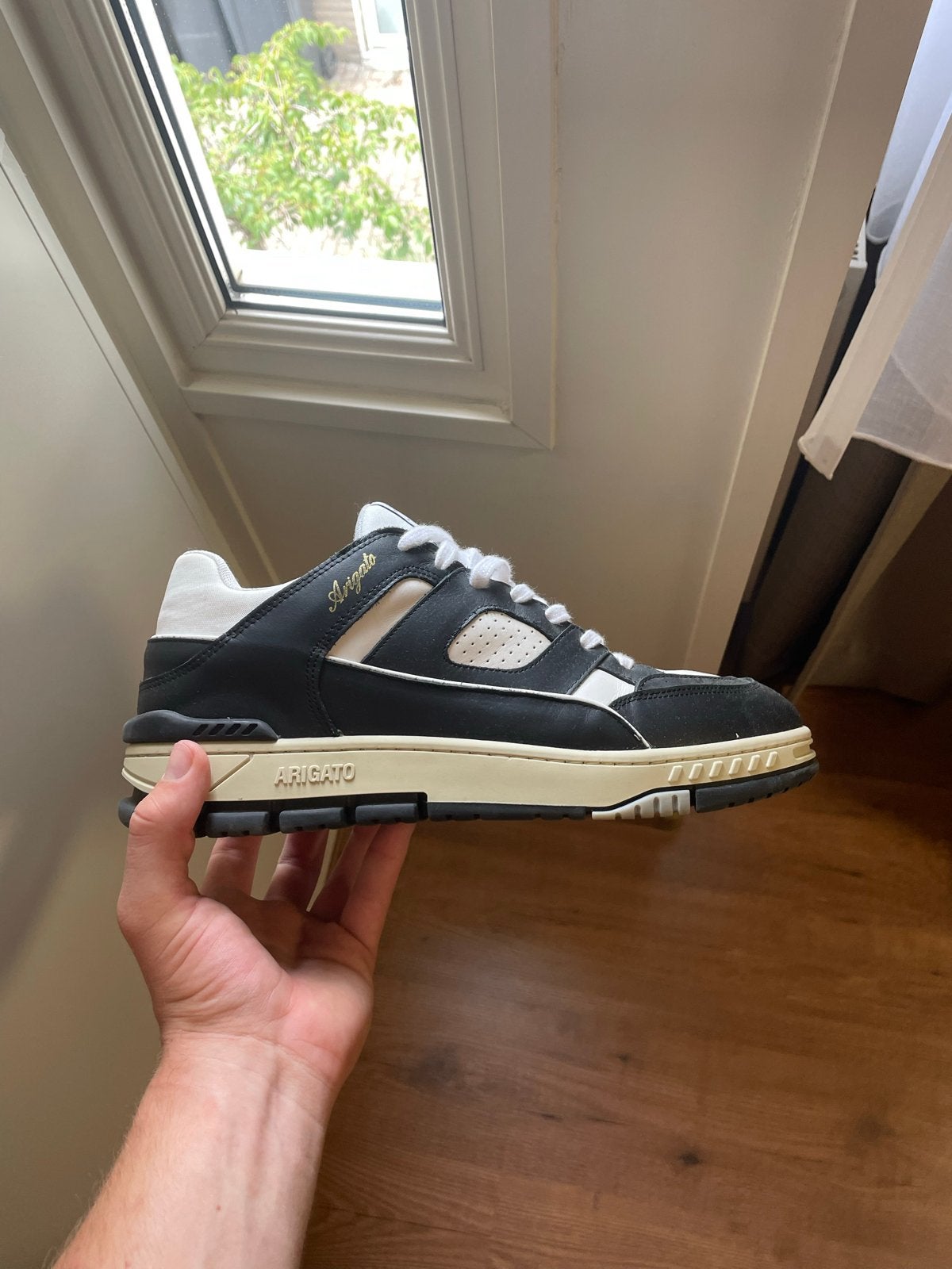 Axel Arigato Dice Lo Sneakers - Zwart/Wit, Kleding | Heren, Schoenen, Verzenden, Zo goed als nieuw, Zwart, Sneakers of Gympen