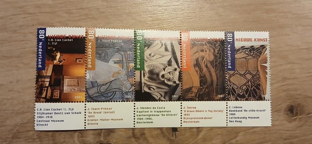 Nederlandse Postzegels Nieuwe Kunst 2001 - 80 cent, Ophalen of Verzenden, Na 1940, Postfris