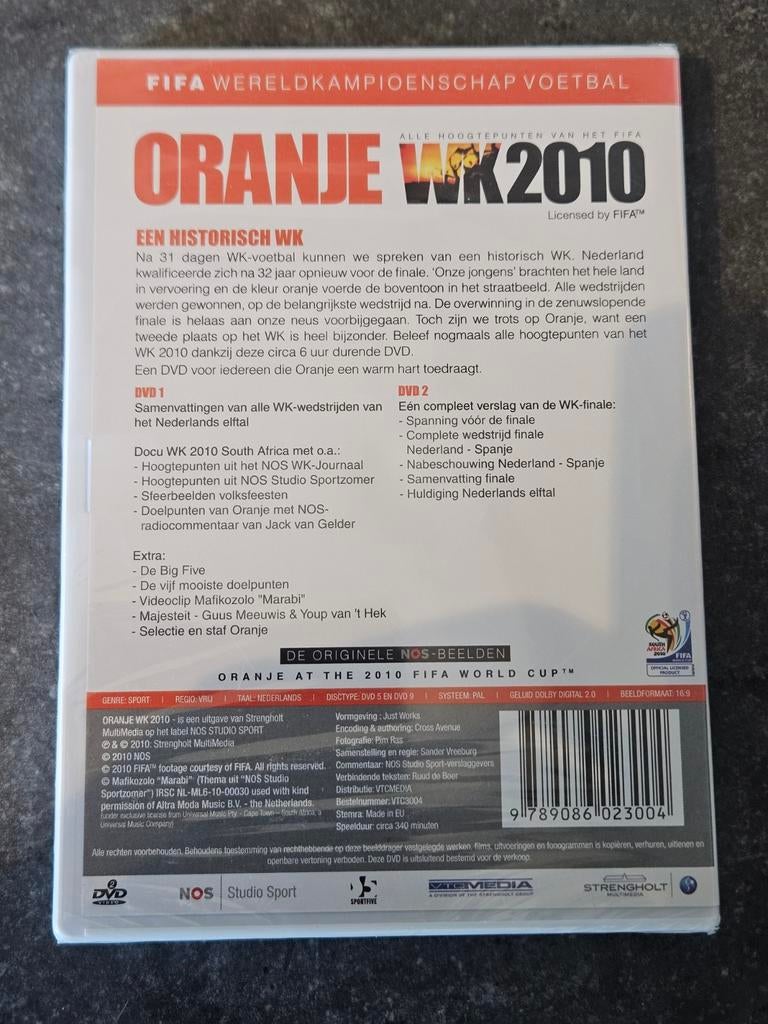 DVD Oranje Fifa WK 2010 2-DVD NIEUW gesealed, Cd's en Dvd's, Dvd's | Sport en Fitness, Alle leeftijden, Ophalen of Verzenden, Nieuw in verpakking