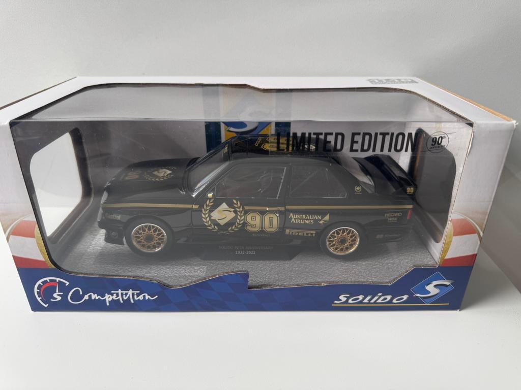 Solido bmw e30 m3 coupe zwart 90th anniversary 1:18 solido, Ophalen of Verzenden, Nieuw, Auto, Solido