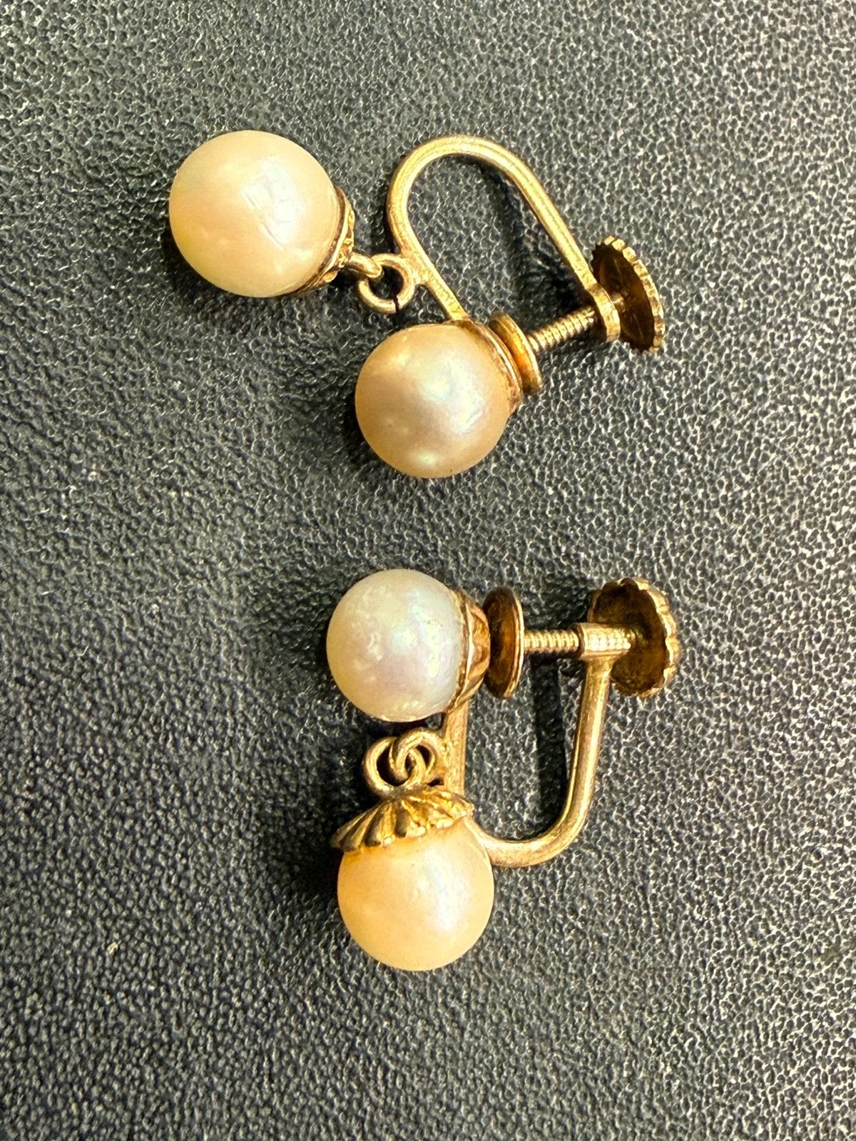 14 karaat parel oorbellen, Ophalen of Verzenden, Zo goed als nieuw, Wit, Goud