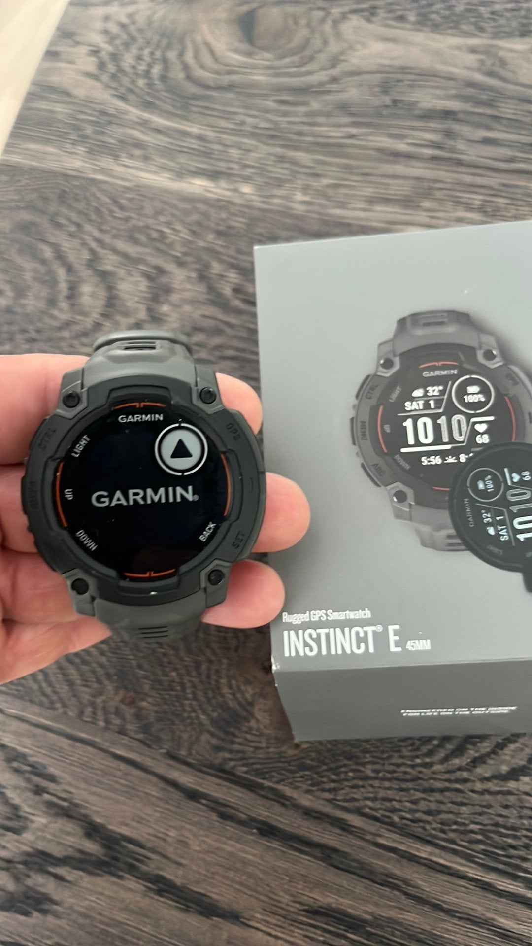Garmin Instinct E 45 mm Rugged GPS Smartwatch, Zwart, Ophalen of Verzenden, Zo goed als nieuw, GPS