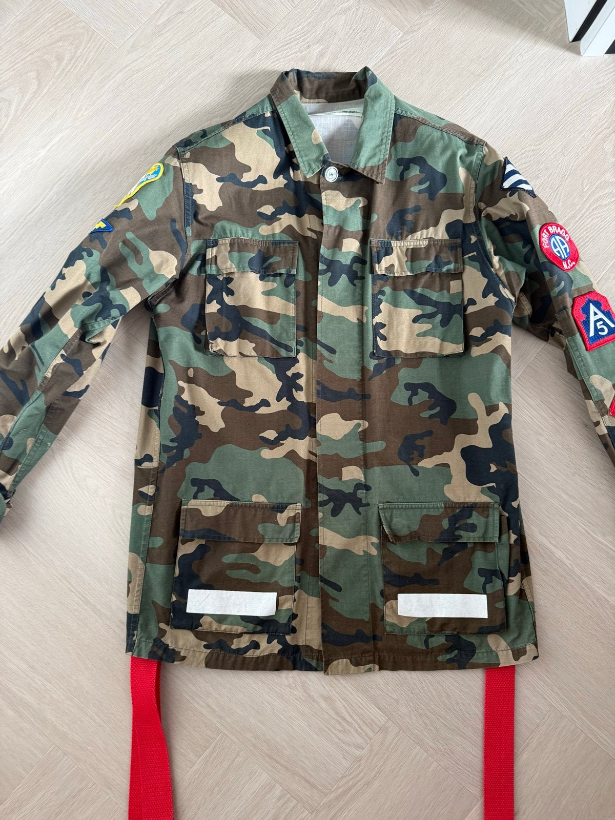 Off-White Camouflage Jas, Kleding | Heren, Ophalen of Verzenden, Zo goed als nieuw, Maat 46 (S) of kleiner, Groen