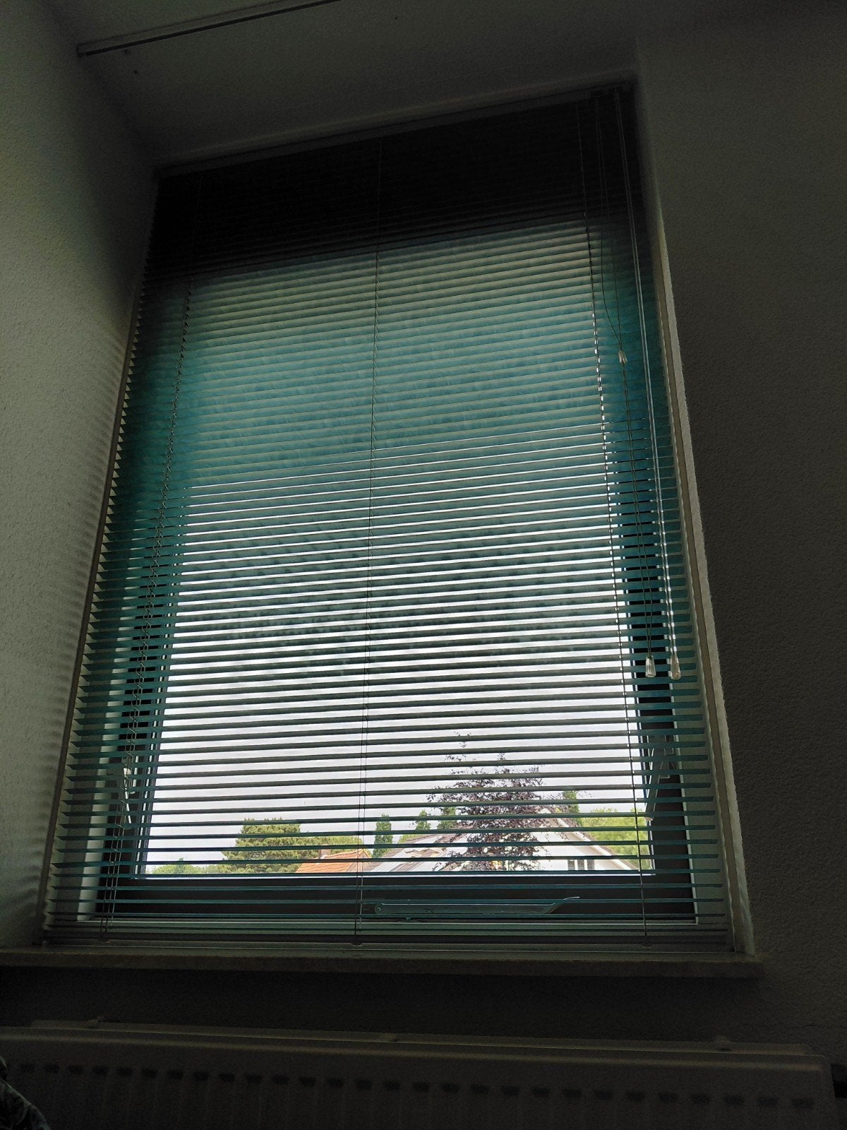 5x Luxaflex aluminium jaloezieën turquoise/gemêleerd, Ophalen of Verzenden