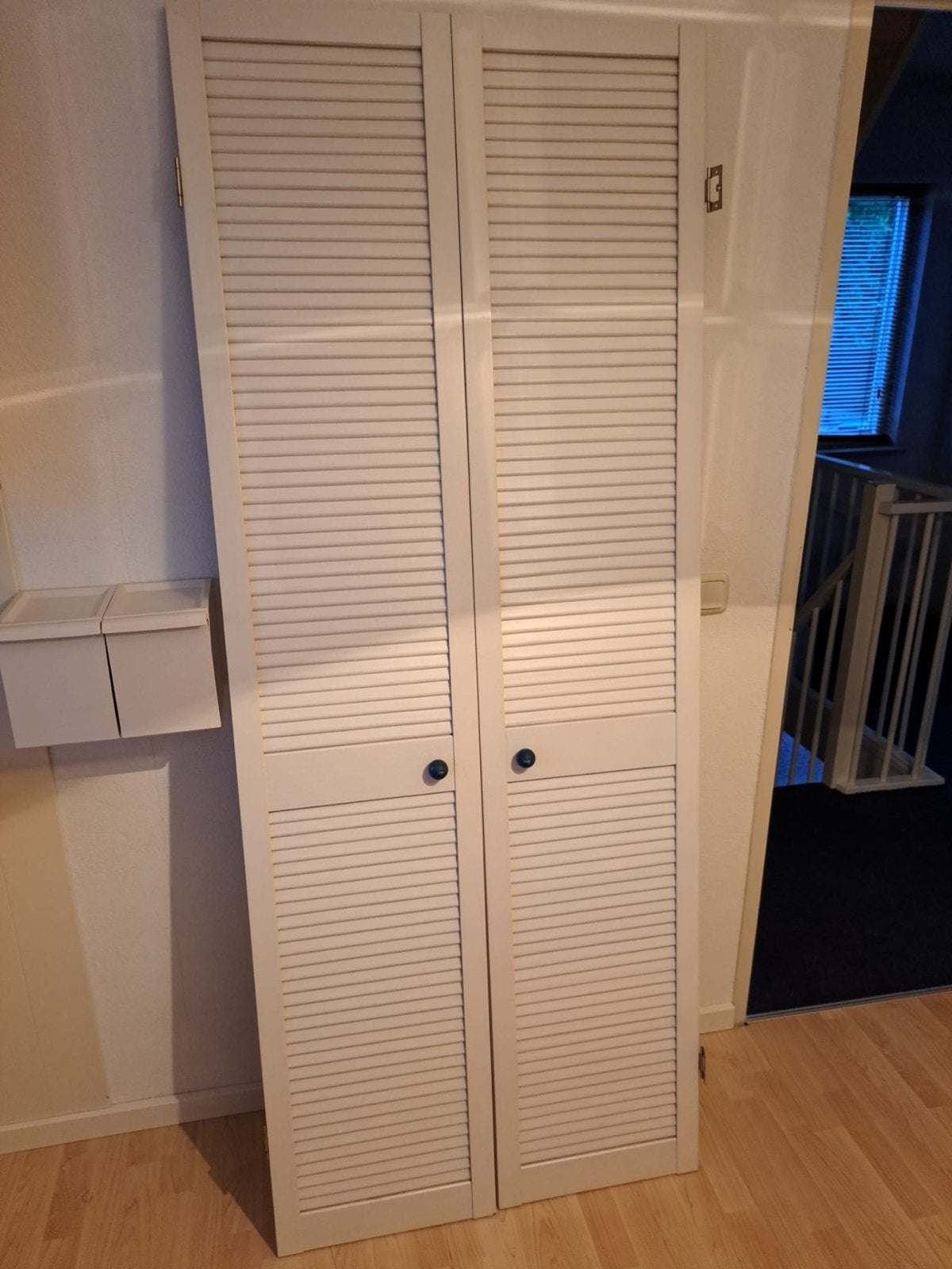 2 Louvre deuren, Ophalen, Gebruikt, Minder dan 80 cm, Binnendeur