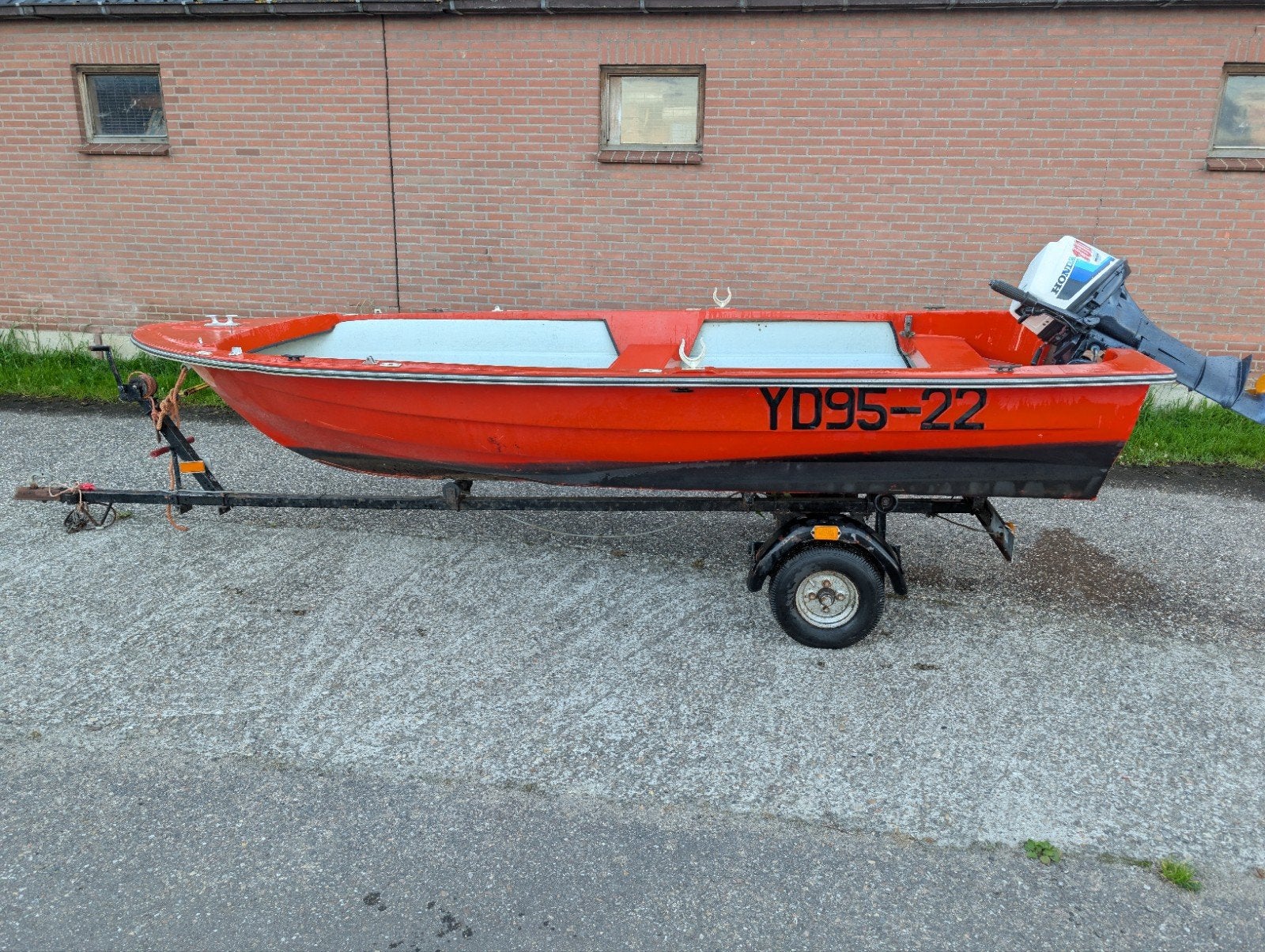 Placom boot 395x165 cm inclusief motor en trailer, Ophalen, Gebruikt, 4 m, Trailer
