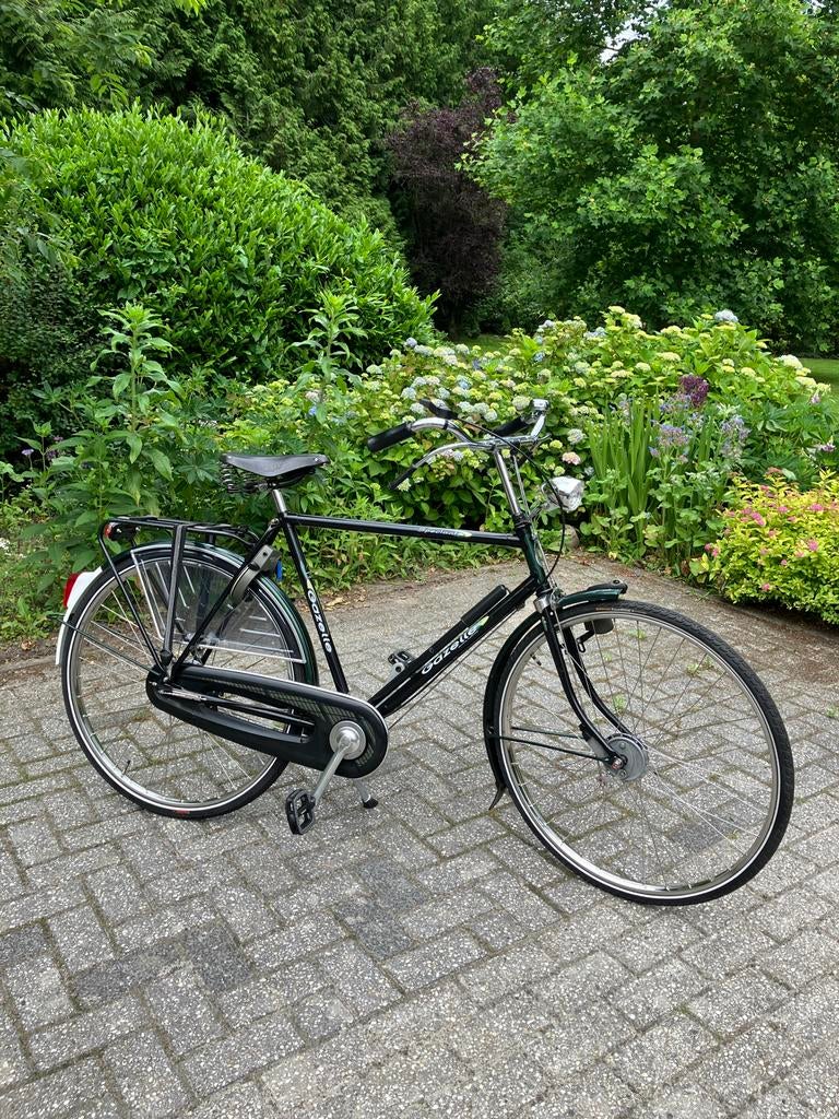 Gazelle herenfiets, groen, 58 cm, 5 versnellingen, Ophalen, Versnellingen, Zo goed als nieuw, 57 tot 61 cm