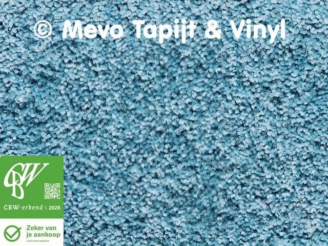 Frisé Tapijt, Colour Full 81 Sky Bleu, Lengte 7 x 4 mtr, Snel een afspraak? Dat kan!, MeVo tapijt en vinyl, Nieuw, Ophalen of Verzenden