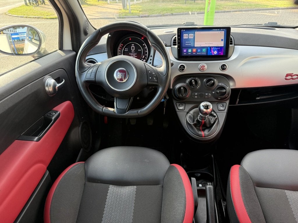 Fiat 500 0.9 TwinAir Lounge Apple Carplay airco navi, 945 kg, 86 pk, Gebruikt, Wit