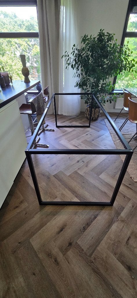 Tafelframe - zwart gepoedercoat staal, Ophalen, Tafelpoot, 50 tot 100 cm, Zo goed als nieuw