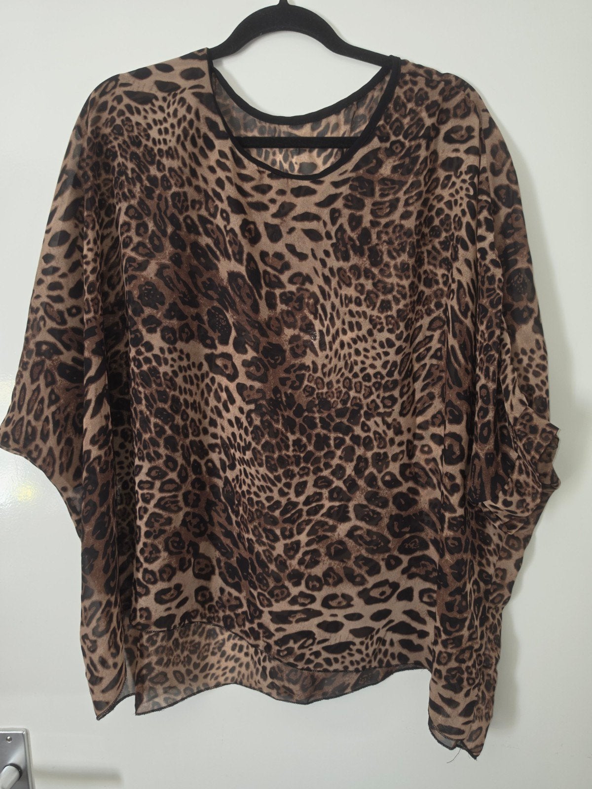 Luipaardprint blouse maat XL, Bruin, Maat 46/48 (XL) of groter, Ophalen of Verzenden, Onbekend