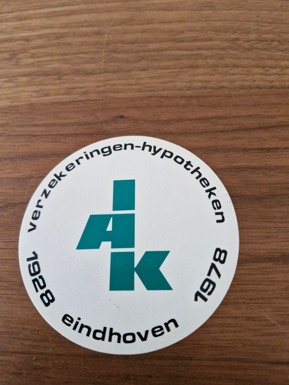 11344 Vintage AK Verzekeringen-Hypotheken Eindhoven Sticker, Verzamelen, Ophalen of Verzenden, Gebruikt, Bedrijf of Vereniging