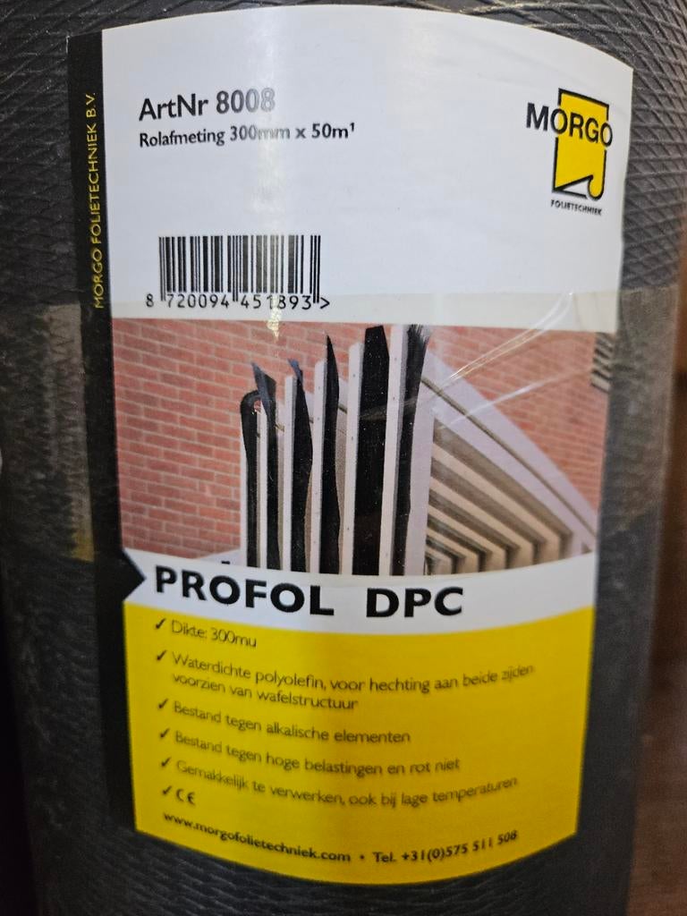 Profol DPC (twee rollen), Doe-het-zelf en Verbouw, Isolatie en Afdichting, Ophalen of Verzenden, Nieuw, Overige materialen, 15 m² of meer