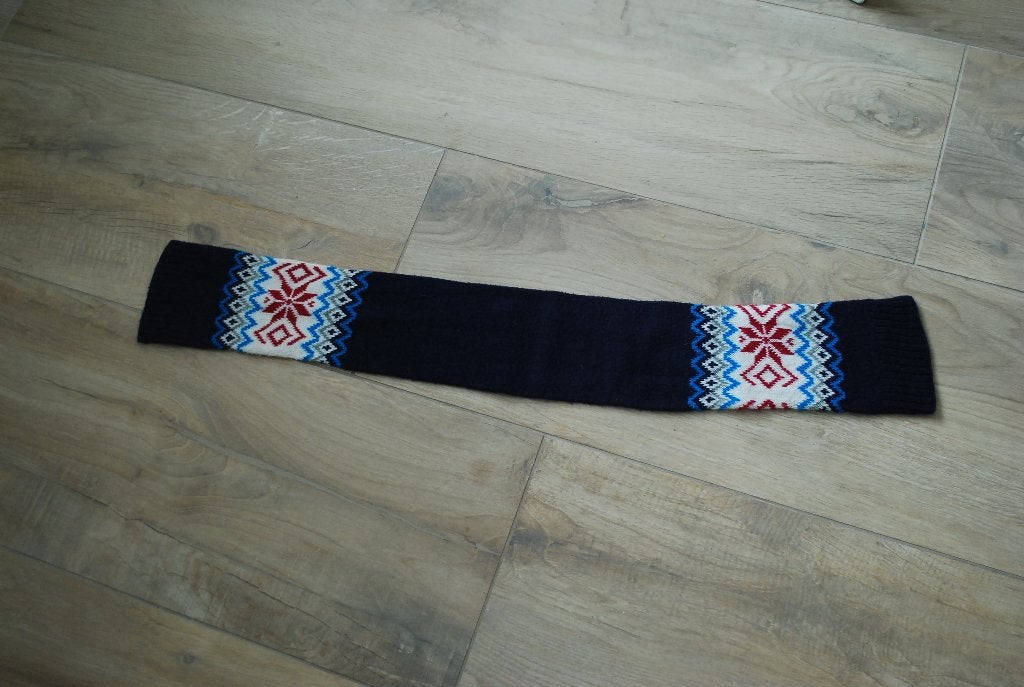 Hema - kindersjaal - donkerblauw rood blauw - 1 maat, Maat 50, Gebruikt, Jongetje of Meisje, Ophalen of Verzenden