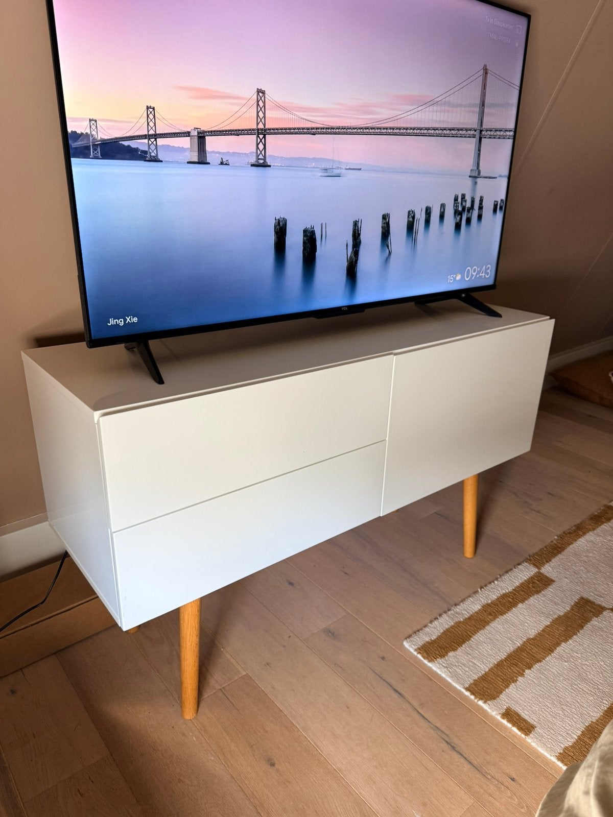 Zuiver dressoir wit op pootjes, Ophalen, Gebruikt, 100 tot 150 cm, Minder dan 100 cm
