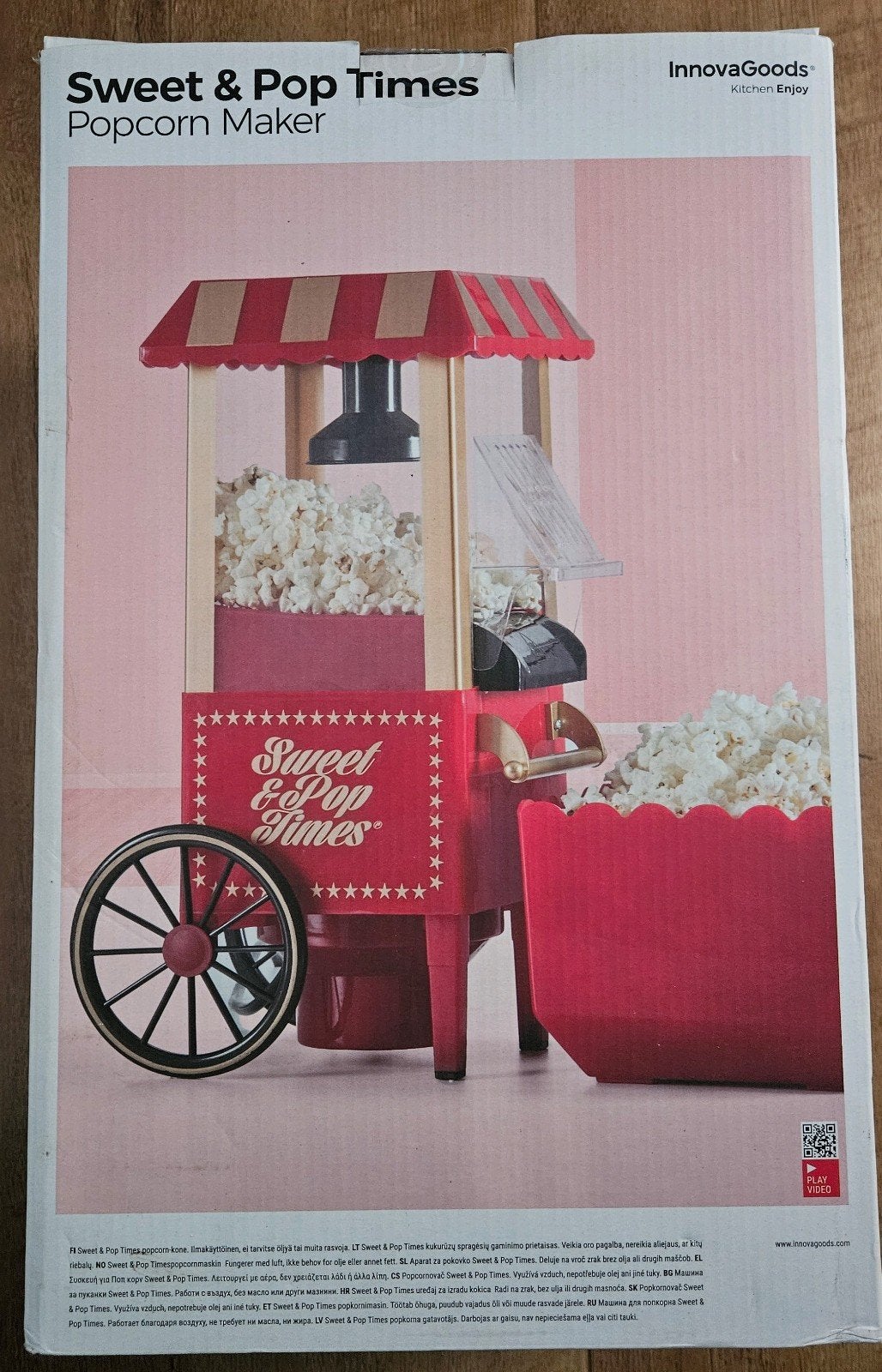 Innovagoods Sweet & Pop Times Popcornmachine, Ophalen of Verzenden, Nieuw