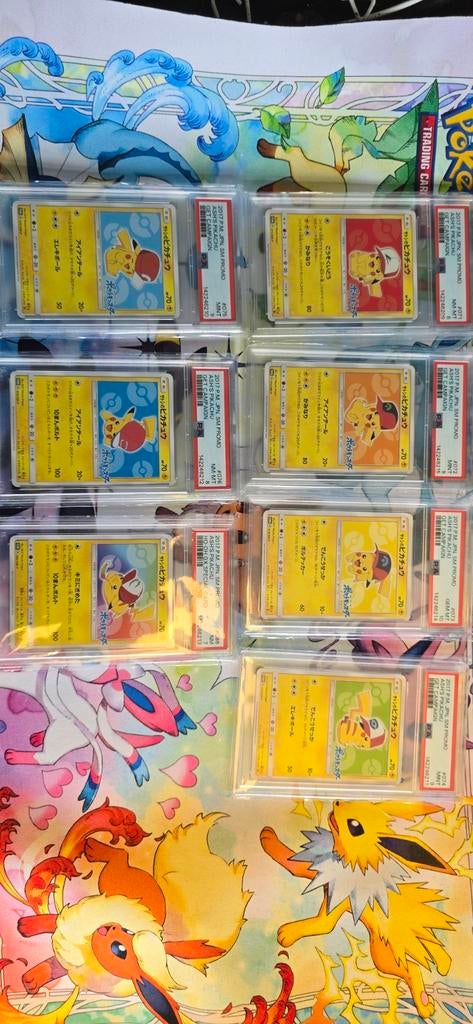 Pokémon Ash's Pikachu (Japans)  Promo Kaarten PSA Graded Set, Ophalen of Verzenden, Zo goed als nieuw, Meerdere kaarten