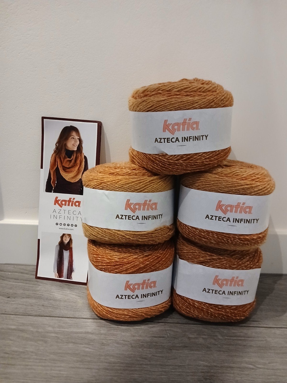 Katia Azteca Infinity Wol - 5 bollen (53% wol, 47% acryl), Ophalen of Verzenden, Nieuw, Breien of Haken, Wol of Garen
