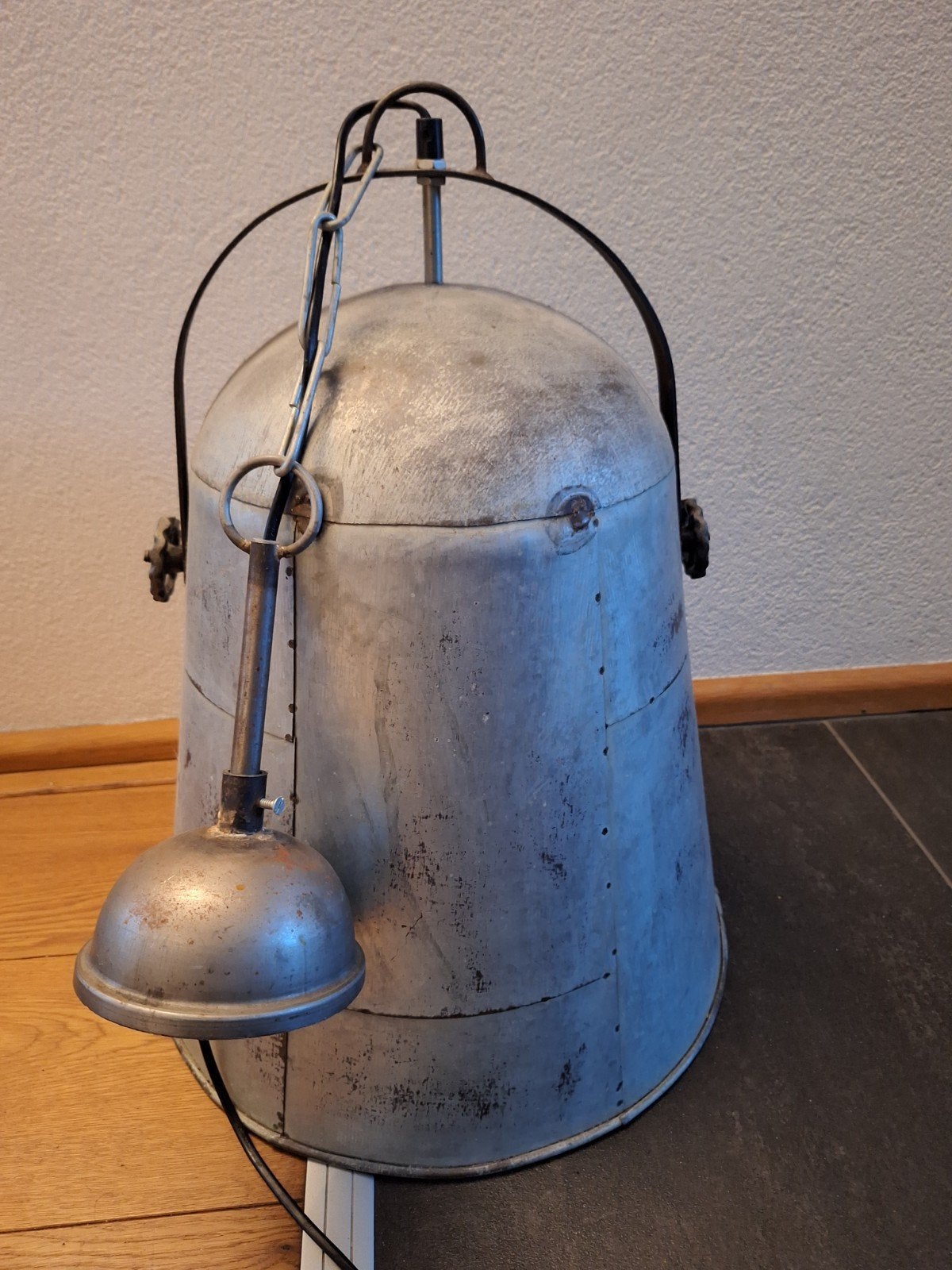 Unieke Industriële Lamp - Vintage Stijl, Ophalen, 50 tot 75 cm, Zo goed als nieuw, Industrieel, Vintage