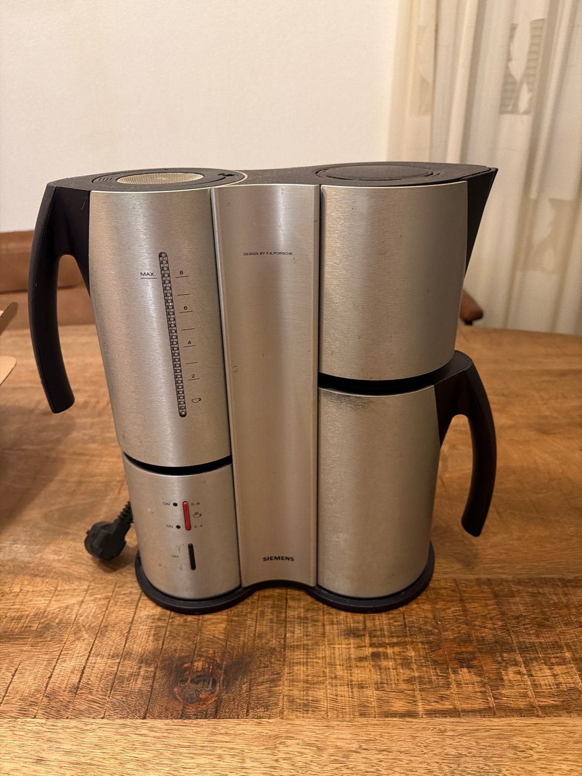 Siemens koffiezetapparaat - Design by F.A. Porsche, Gebruikt, Koffiemachine, Gemalen koffie, Ophalen of Verzenden