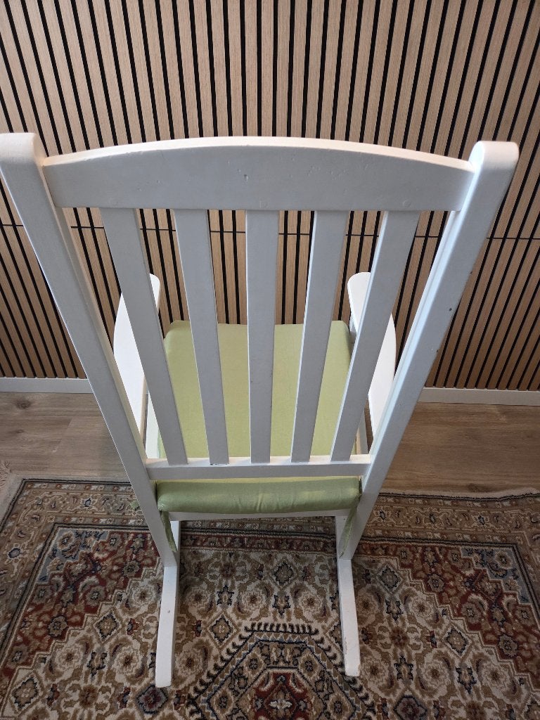 Schommelstoel, Huis en Inrichting, Stoelen, Ophalen, Gebruikt, Wit, Eén