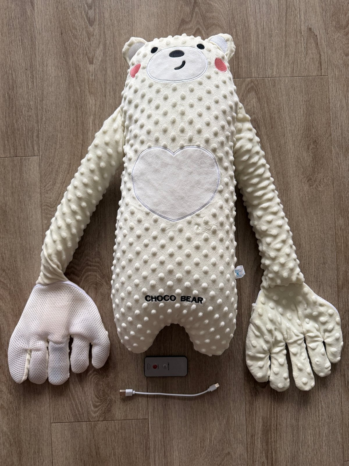 Verzwaarde Slaapknuffel met Kloppend Handje - Choco Bear, Gebruikt, Overige merken, Beer, Ophalen of Verzenden