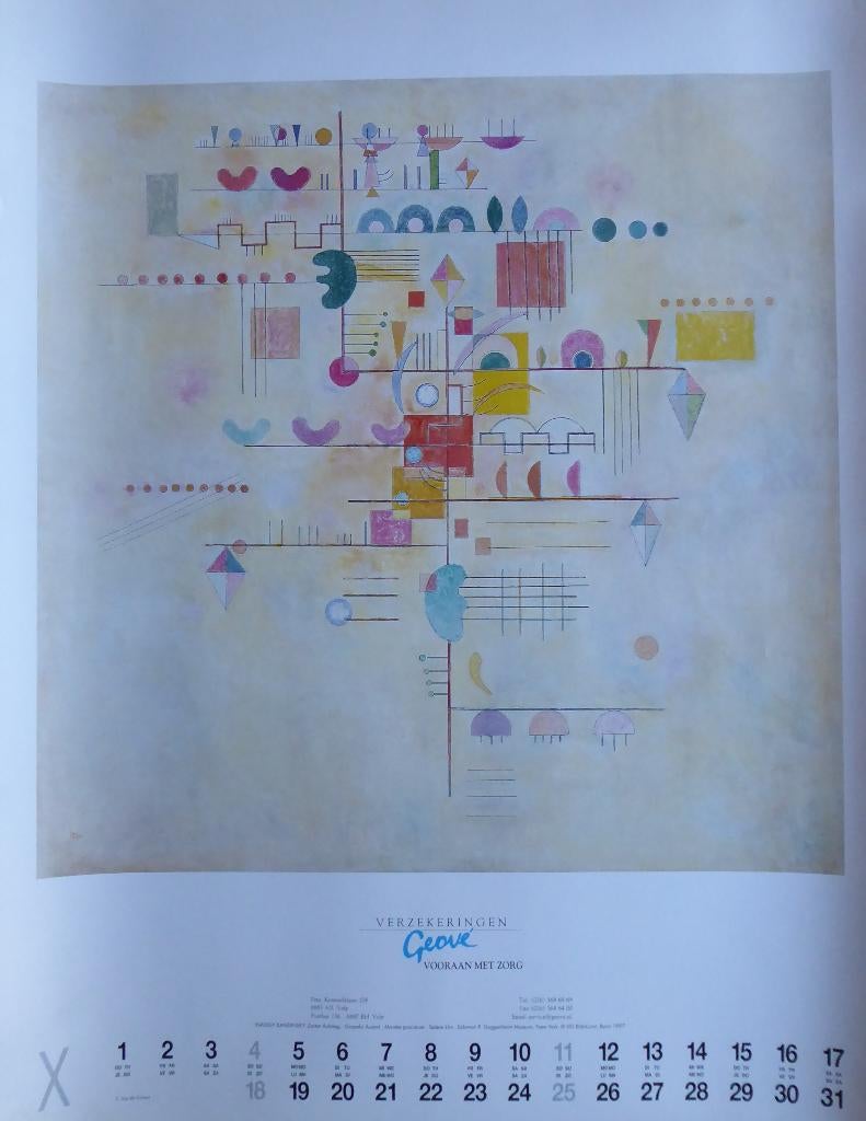 Graceful Ascent - poster Wassely Kandinsky, Ophalen of Verzenden, A1 t/m A3, Rechthoekig Liggend, Film en Tv