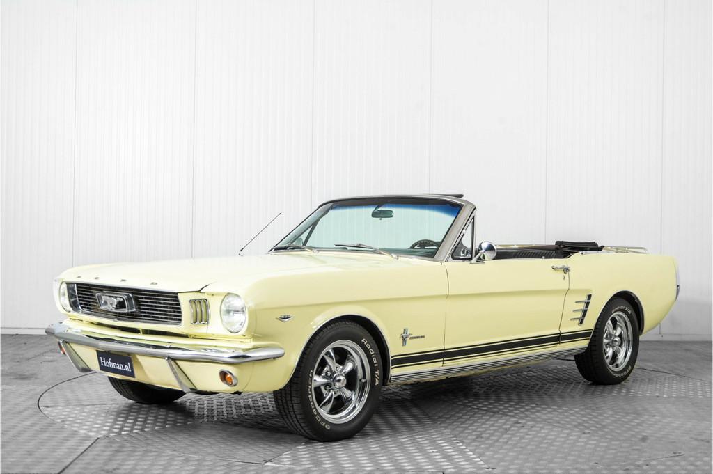 Ford Mustang V8 289 cabrio (bj 1966, automaat), Automaat, Gebruikt, Cabriolet, Geel